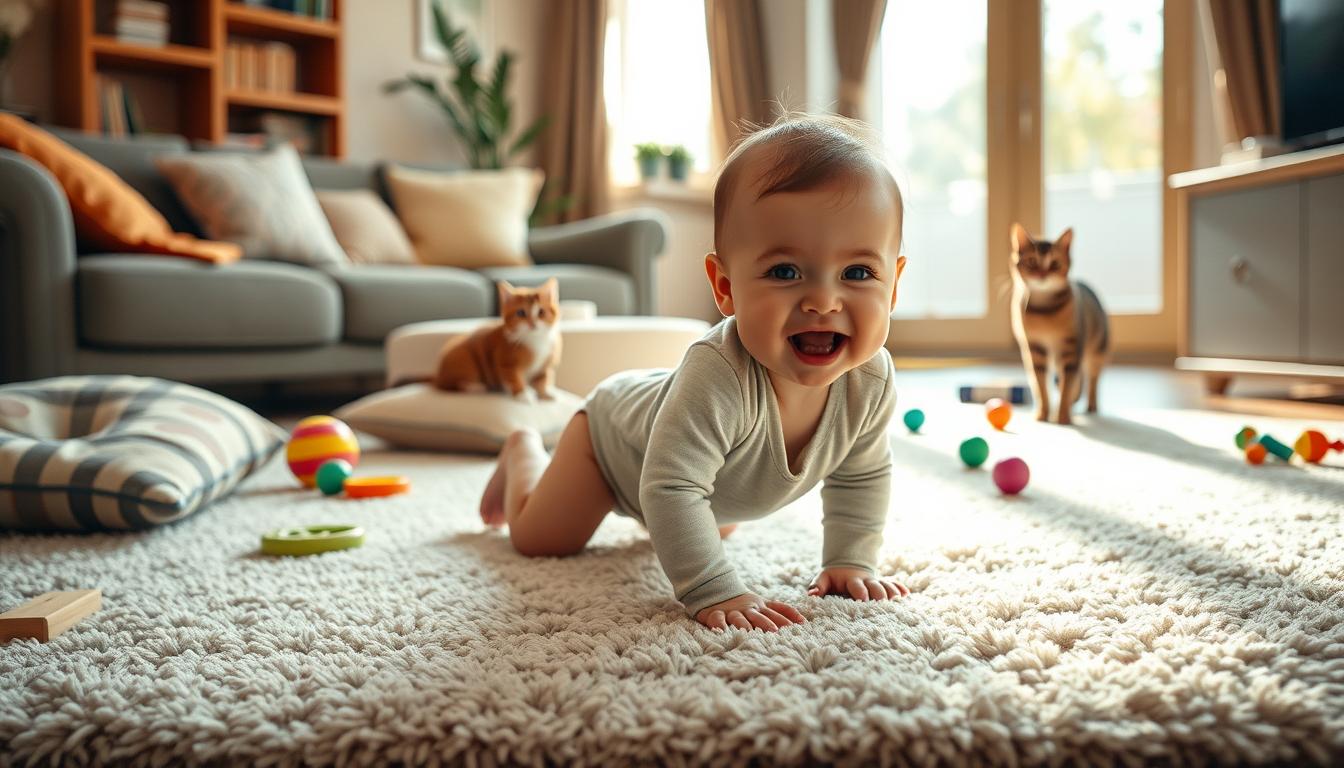 Quando i bambini iniziano a gattonare: guida pratica
